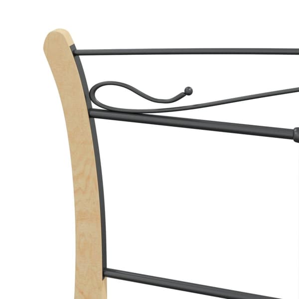 sengestel 200x200 cm metal sort