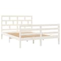 Miniatyrbillede 3 af 9: sengeramme 140x200 cm massivt fyrretræ hvid