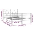 Miniatyrbillede 9 af 9: sengeramme 140x200 cm massivt fyrretræ hvid