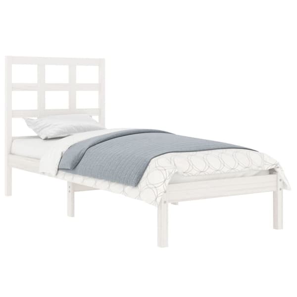 sengeramme 90x200 cm massivt træ hvid