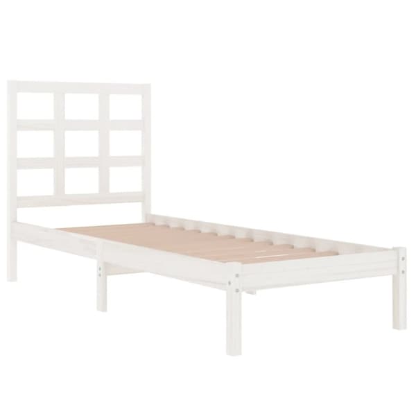 sengeramme 90x200 cm massivt træ hvid