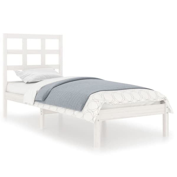 sengeramme 90x200 cm massivt træ hvid