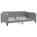 Miniatyrbillede 4 af 10: daybed med udtræk og madras 100x200 cm stof lysegrå