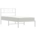 Miniatyrbillede 3 af 9: sengeramme med sengegavl 90x200 cm metal hvid