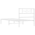 Miniatyrbillede 7 af 9: sengeramme med sengegavl 90x200 cm metal hvid