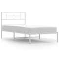 Miniatyrbillede 2 af 9: sengeramme med sengegavl 90x200 cm metal hvid