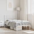 Miniatyrbillede 1 af 9: sengeramme med sengegavl 90x200 cm metal hvid