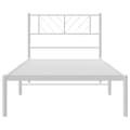 Miniatyrbillede 5 af 9: sengeramme med sengegavl 90x190 cm metal hvid