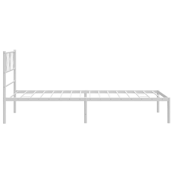 sengeramme med sengegavl 90x190 cm metal hvid