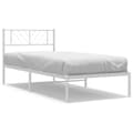 Miniatyrbillede 2 af 9: sengeramme med sengegavl 90x190 cm metal hvid