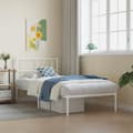 Miniatyrbillede 1 af 9: sengeramme med sengegavl 90x190 cm metal hvid