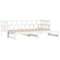 Miniatyrbillede 3 af 10: daybed med udtræk 80x200 cm massivt fyrretræ hvid