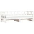 Miniatyrbillede 4 af 10: daybed med udtræk 80x200 cm massivt fyrretræ hvid