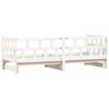 Miniatyrbillede 8 af 10: daybed med udtræk 80x200 cm massivt fyrretræ hvid