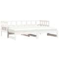 Miniatyrbillede 2 af 10: daybed med udtræk 80x200 cm massivt fyrretræ hvid