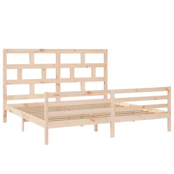 sengeramme 200x200 cm massivt fyrretræ