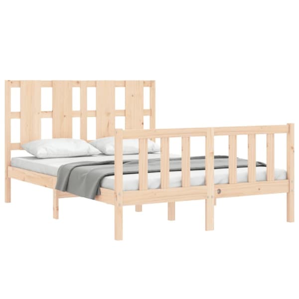 sengeramme med sengegavl Small Double massivt træ