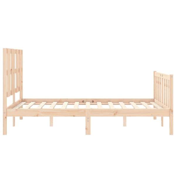 sengeramme med sengegavl Small Double massivt træ