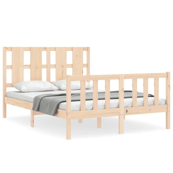 sengeramme med sengegavl Small Double massivt træ