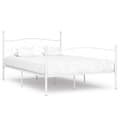 Miniatyrbillede 1 af 5: sengestel med lamelbund 120 x 200 cm metal hvid