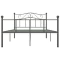 Miniatyrbillede 3 af 6: sengestel 120x200 cm metal grå