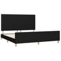 Miniatyrbillede 4 af 10: sengeramme med sengegavl 160x200 cm stof sort
