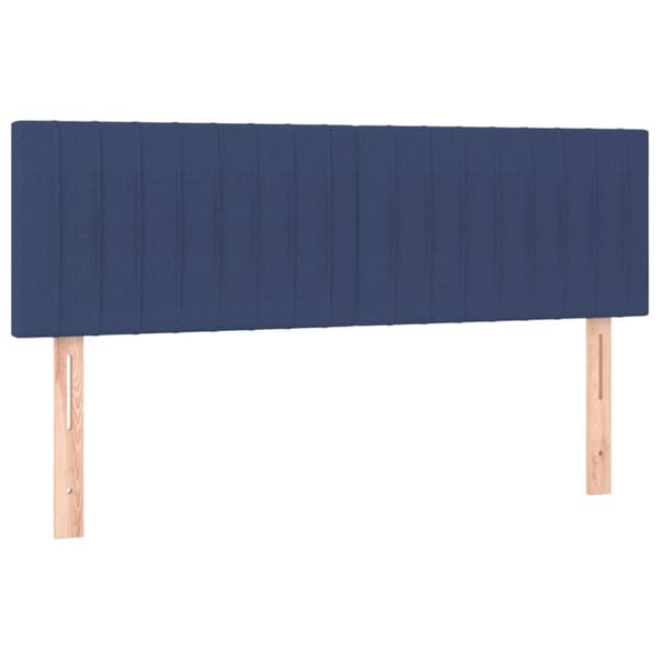 kontinentalseng med madras 140x190 cm stof blå