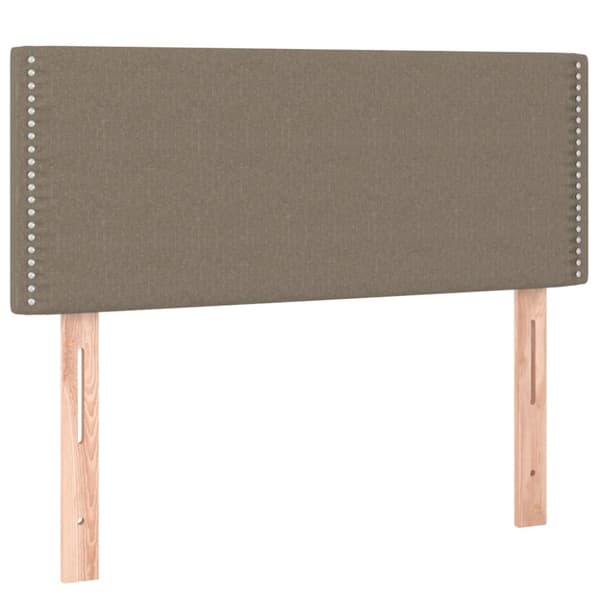 Ramsäng med madrass taupe 100x200 cm tyg