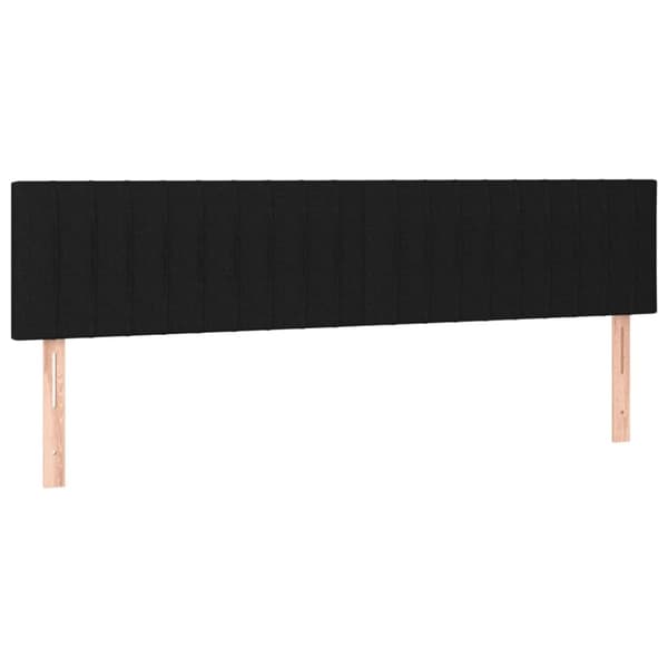 Ramsäng med madrass svart 160x200 cm tyg