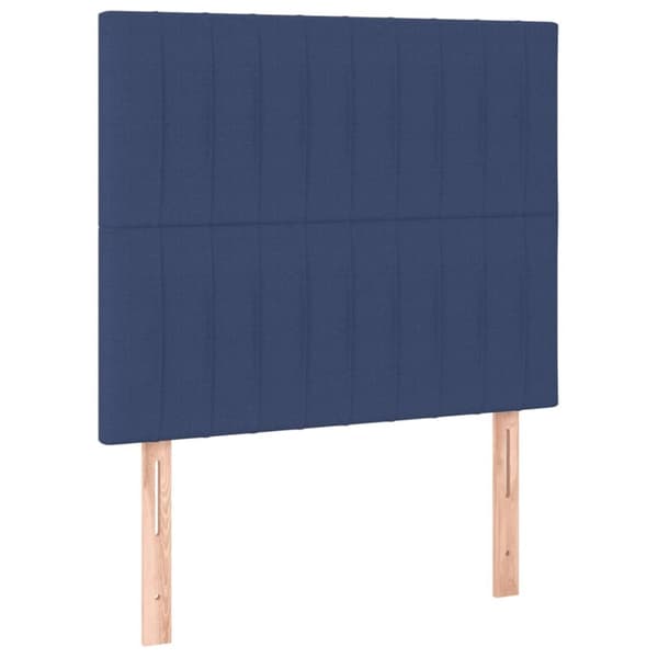 kontinentalseng med madras 100x200 cm stof blå