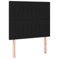 Miniatyrbillede 5 af 8: kontinentalseng med madras 80x200 cm stof sort