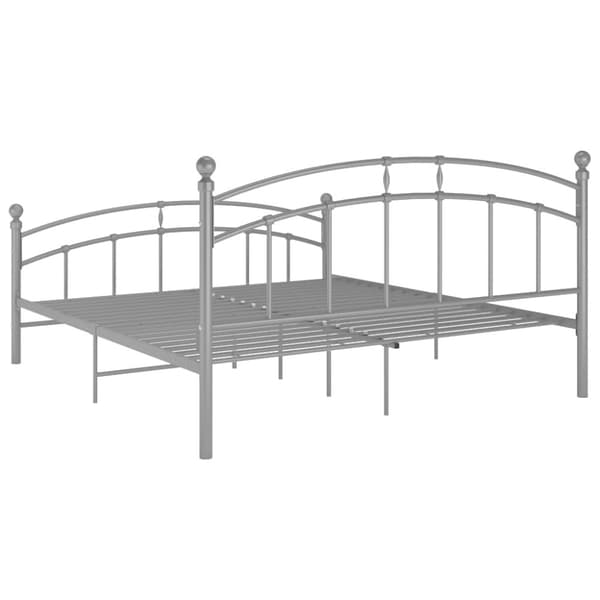 sengestel 200x200 cm metal grå