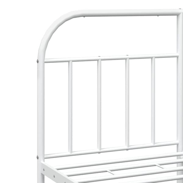 sengeramme med sengegavl 160x200 cm metal hvid