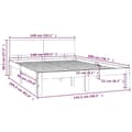 Miniatyrbillede 8 af 8: sengeramme 140x200 cm massivt fyrretræ hvid