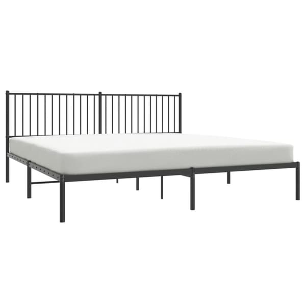 sengeramme med sengegavl 193x203 cm metal sort