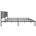 Miniatyrbillede 6 af 9: sengeramme med sengegavl 193x203 cm metal sort