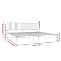 Miniatyrbillede 9 af 9: sengeramme med sengegavl 193x203 cm metal sort