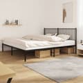 Miniatyrbillede 1 af 9: sengeramme med sengegavl 193x203 cm metal sort