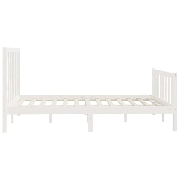 sengeramme 140x200 cm massivt træ hvid
