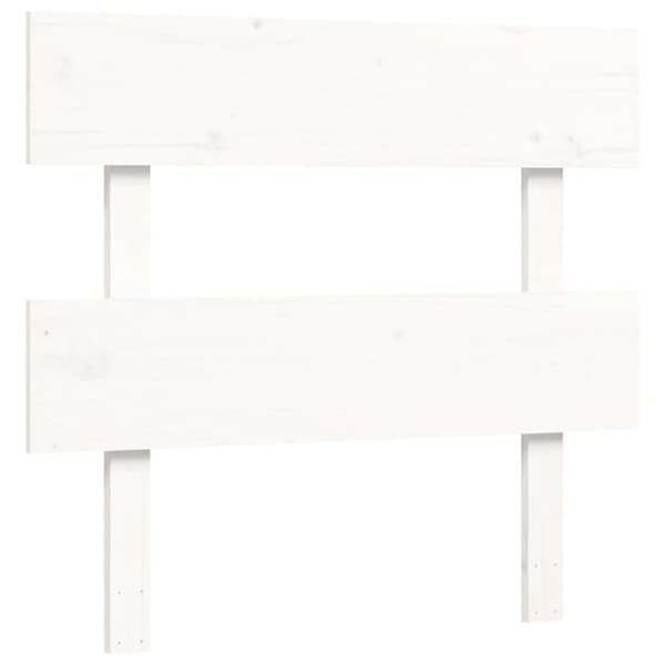 sengeramme med sengegavl 100x200 cm massivt træ hvid