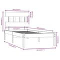 Miniatyrbillede 6 af 6: sengeramme 75x190 cm Small Single massivt træ sort