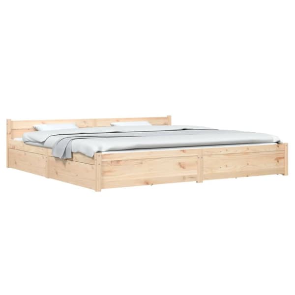 sengeramme med skuffer 200x200 cm