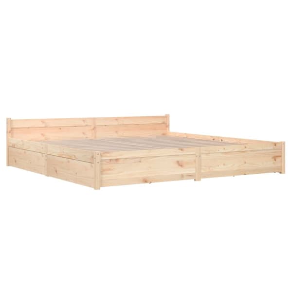 sengeramme med skuffer 200x200 cm