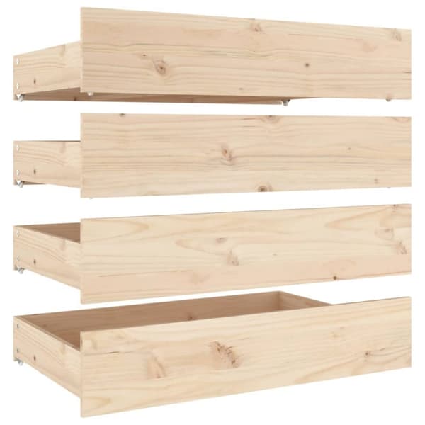 sengeramme med skuffer 200x200 cm