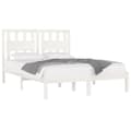 Miniatyrbillede 3 af 6: sengeramme 150x200 cm King Size massivt fyrretræ hvid