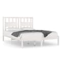Miniatyrbillede 2 af 6: sengeramme 150x200 cm King Size massivt fyrretræ hvid