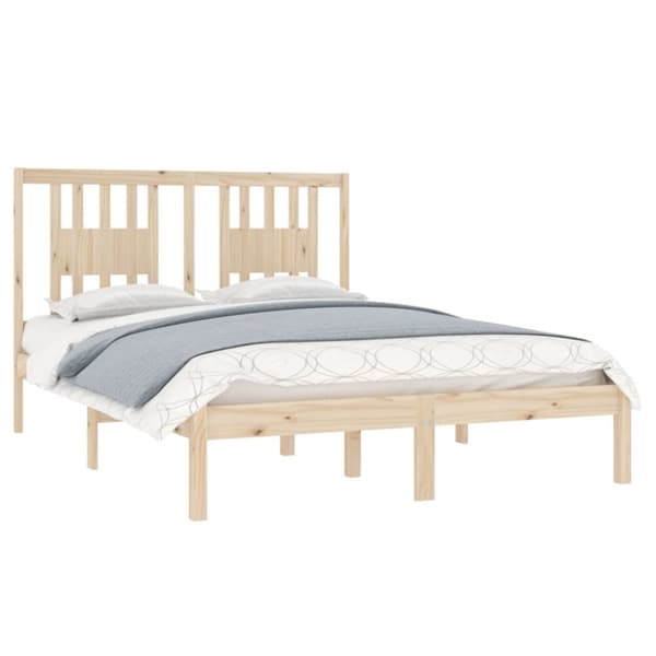 sengeramme 135x190 cm massivt træ