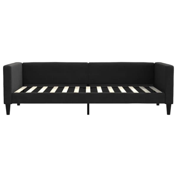 daybed med udtræk 90x200 cm stof sort