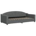 Miniatyrbillede 6 af 10: daybed med udtræk og skuffer 90x200 cm stof mørkegrå