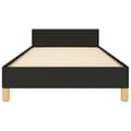 Miniatyrbillede 6 af 10: sengeramme med sengegavl 90x200 cm stof sort